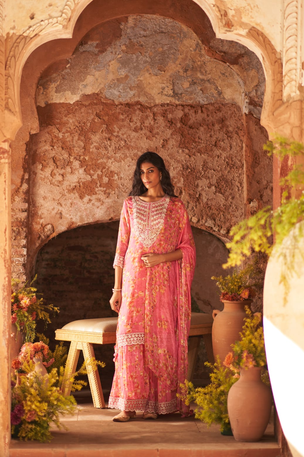 Jaipuri cotton suits with Cotton Dupatta