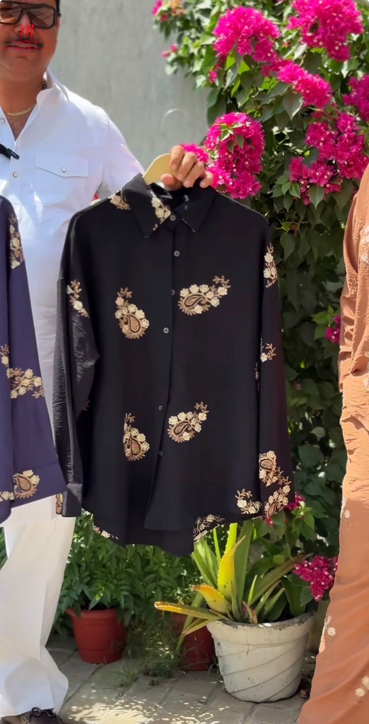 Mulson Mocha Bloom Embroidered Co-ord Set for Women | Premium Floral Printed Co-Ord Set