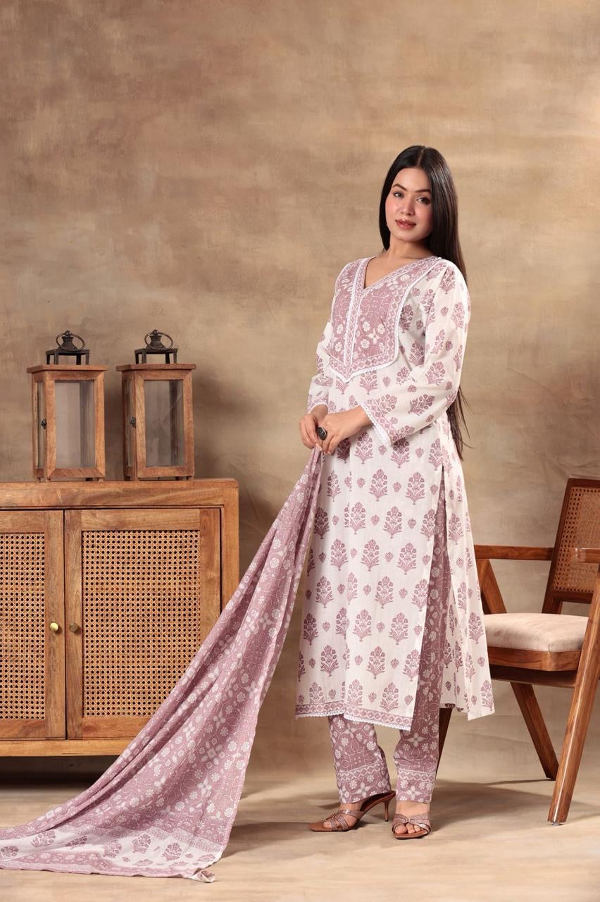Mulson Blush & Blue Serenity Suit Set