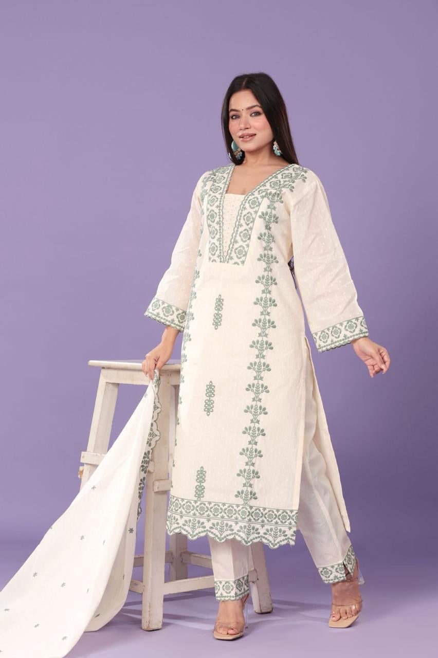 Mulson Ivory Azure Suit Set