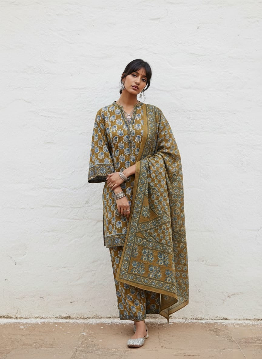 Rustic Zari Bloom Suit Set