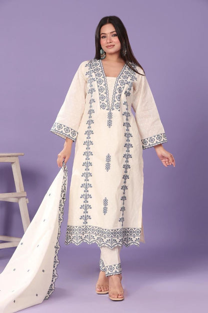 Mulson Ivory Azure Suit Set