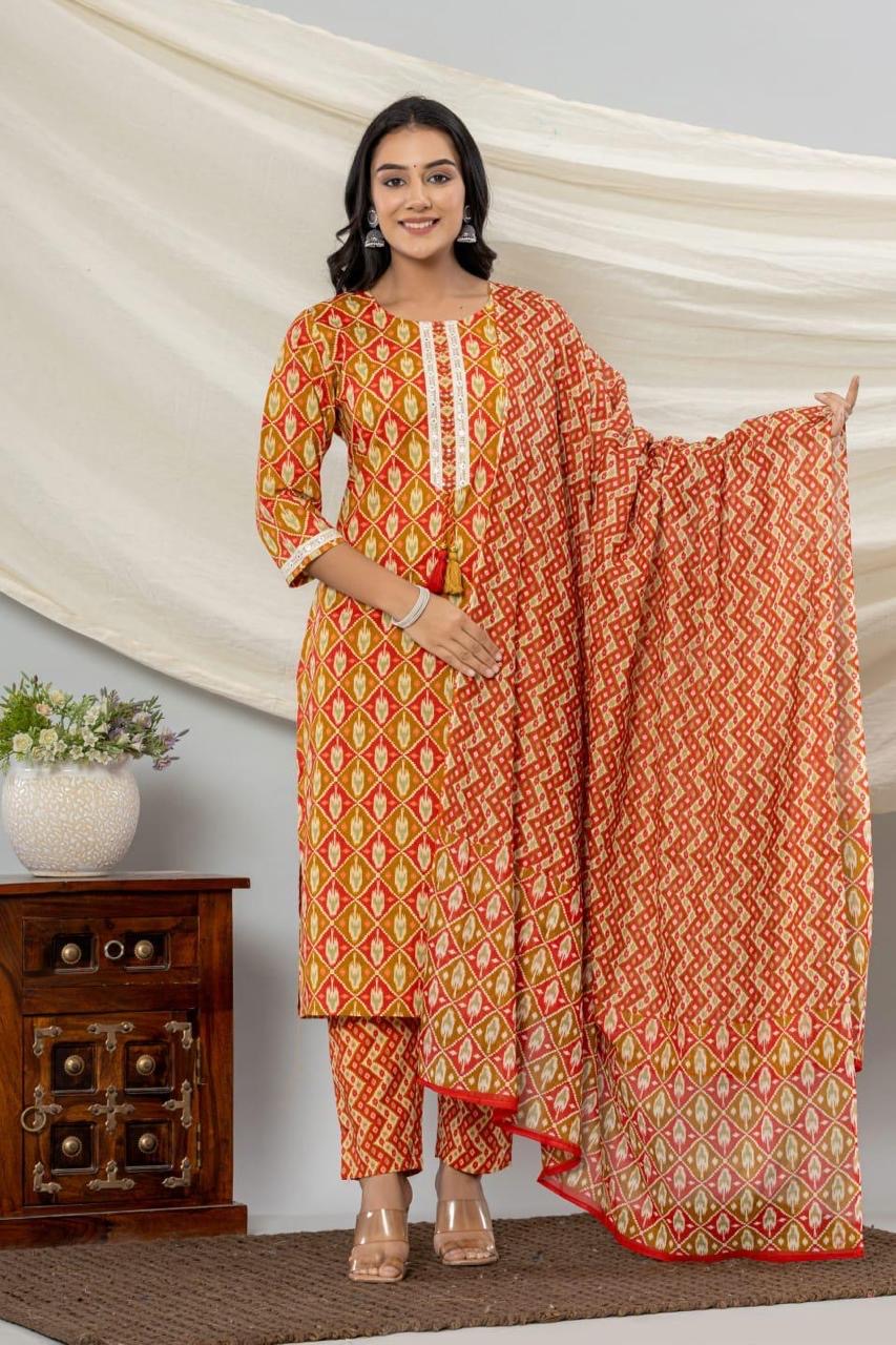 Mulson Sunfire Ikat Suit Set
