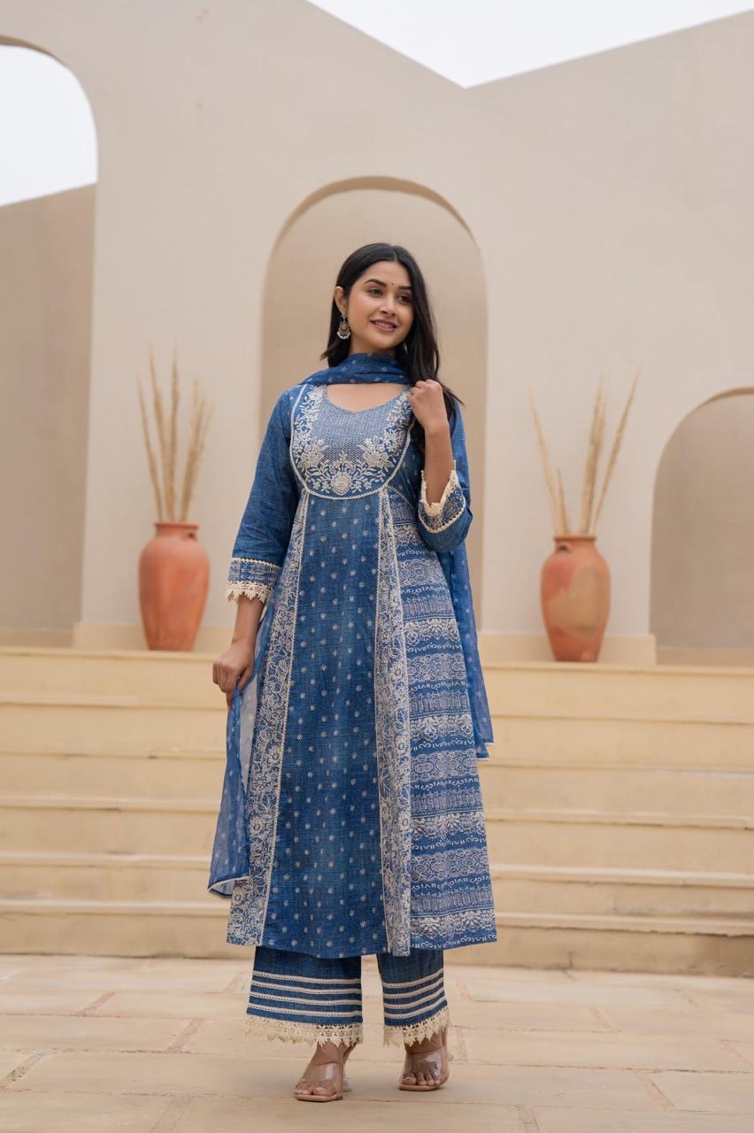Mulson Indigo Grace Suit Set