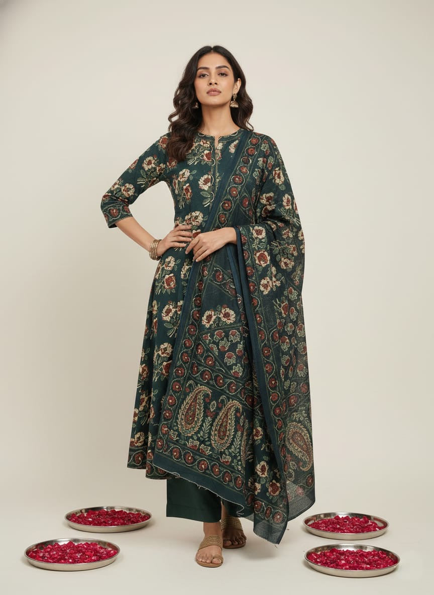 Mulson Emerald Paisley Grace Suit Set
