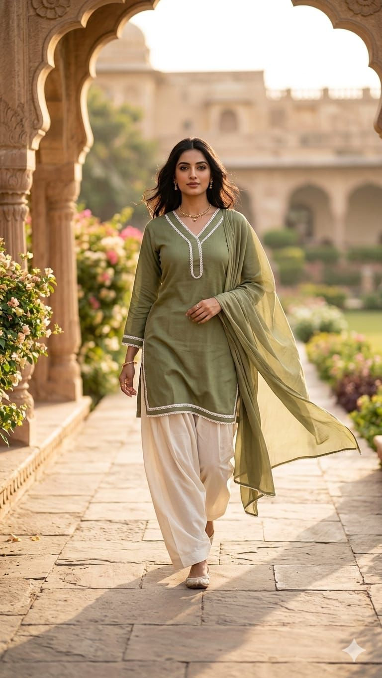 Women’s Rust Brown Straight Kurta with Off-White Patiala Pants & Matching Dupatta | Ethnic Cotton Blend 3-Piece Suit Set | Festive & Casual Wear