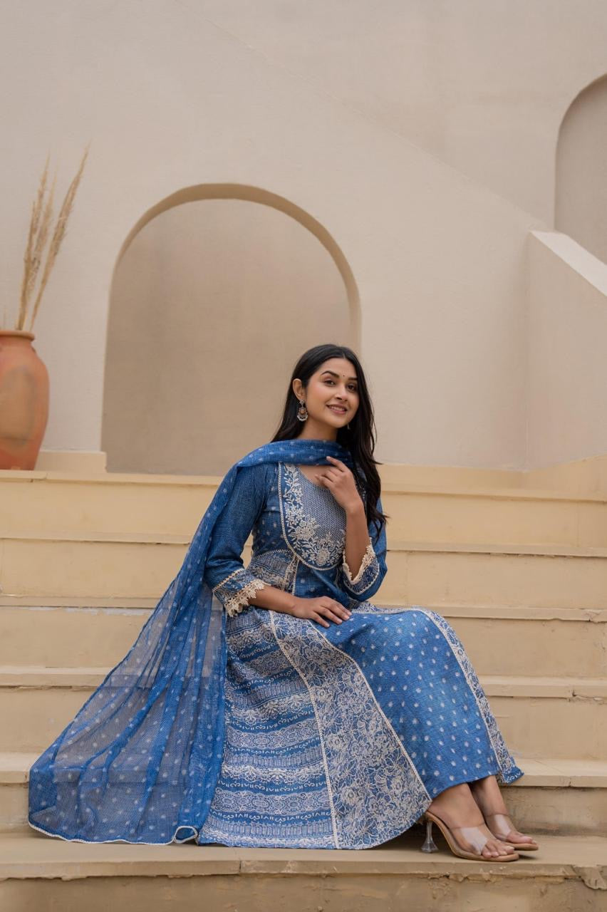 Mulson Indigo Grace Suit Set
