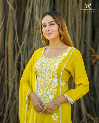 Mulson Sunshine Chikankari Set