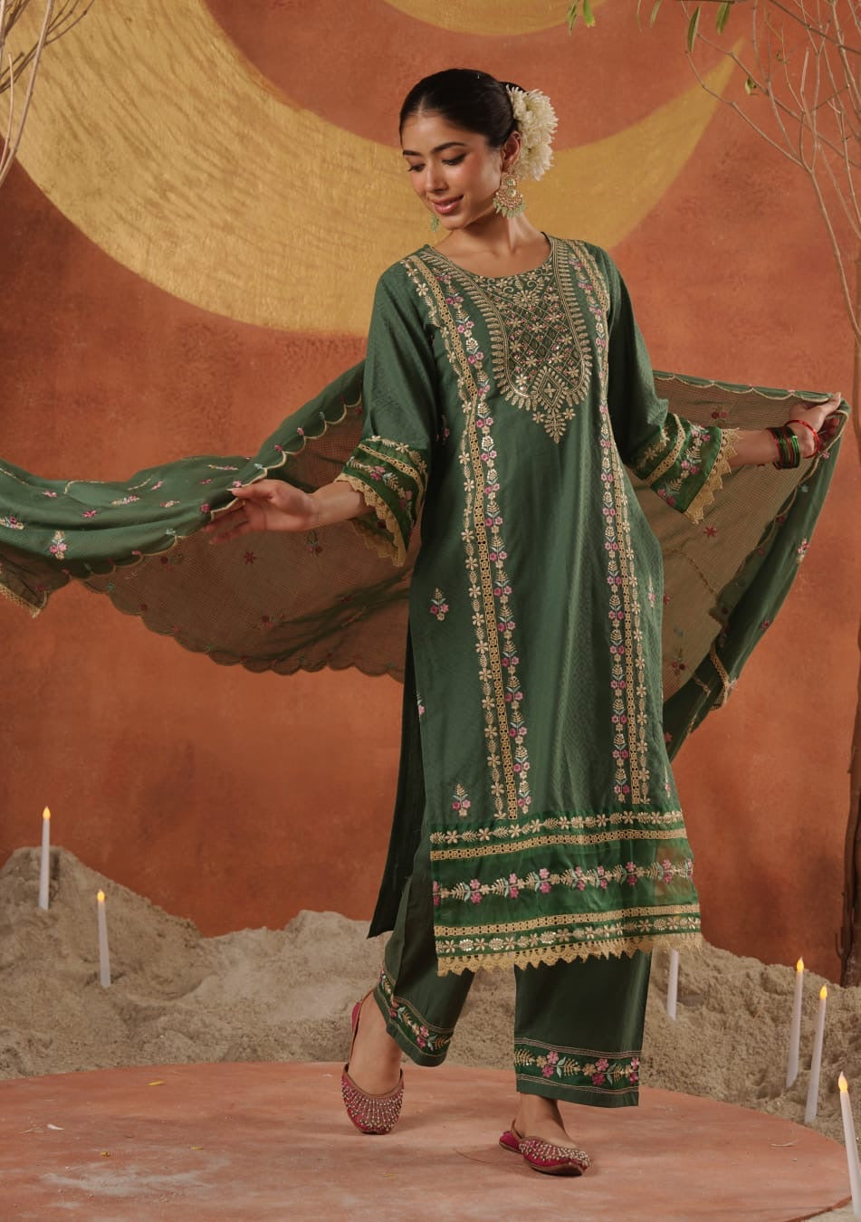 Emerald Grace Kurta Set
