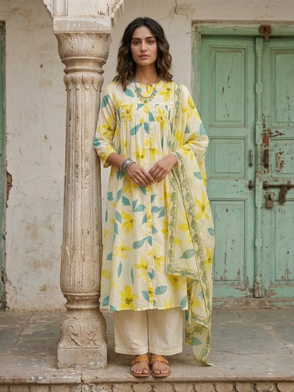 Blush Bloom , Sunshine Meadow , Blue Mist Floral kurta sets.