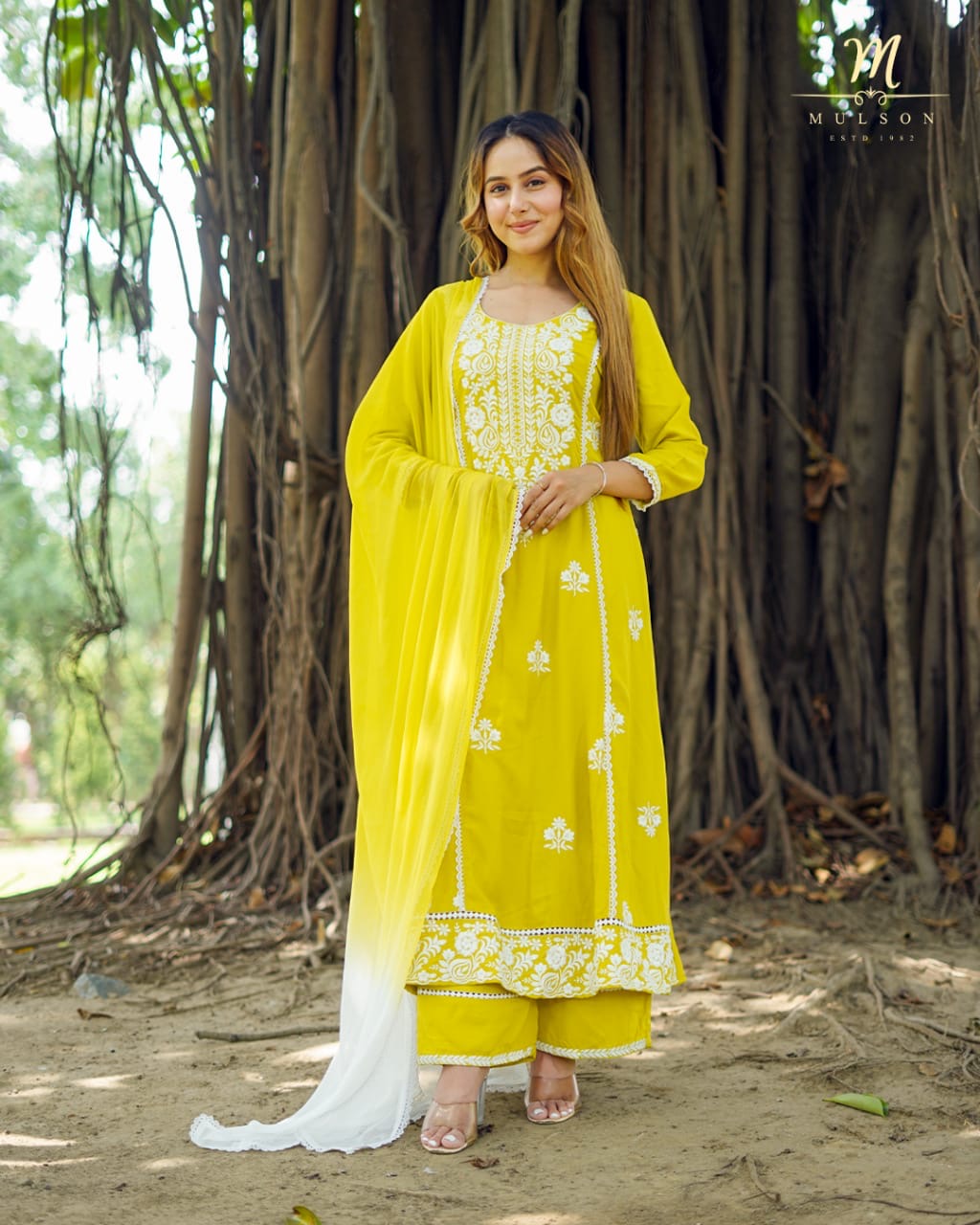 Mulson Sunshine Chikankari Set