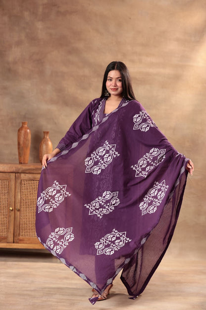 Earthy Cocoa Elegance , olive heritage , Royal plum Suit Set.