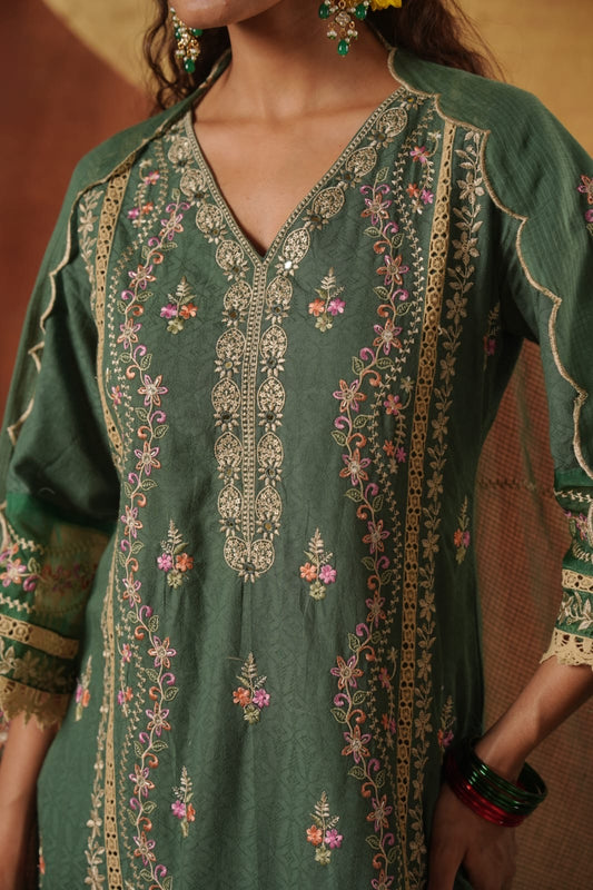 Emerald Grace Kurta Set
