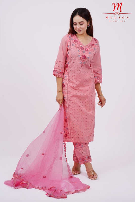 Mulson Blush Rosette Suit Set