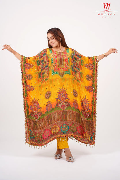 Kaftan Multicolor Kurta Set For Women