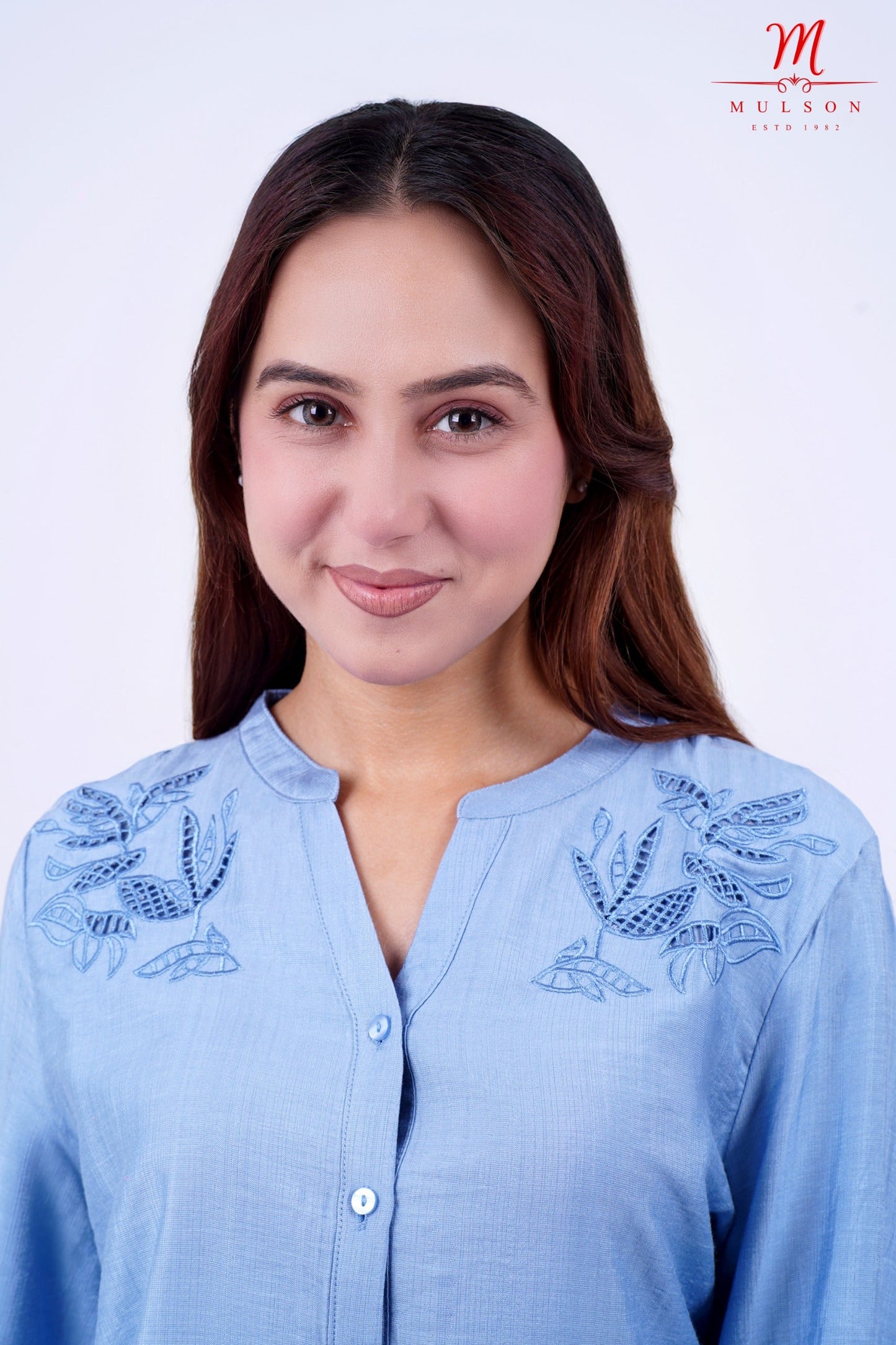 Cotton Shirt With Cutwork Embroidery