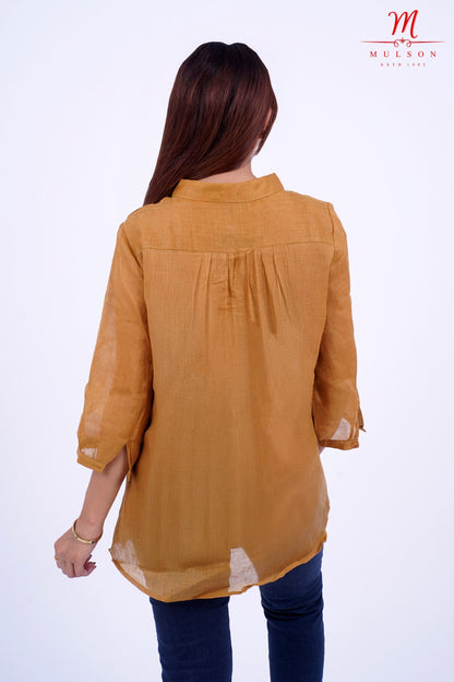 Textured Shirt With Embroidery For Women