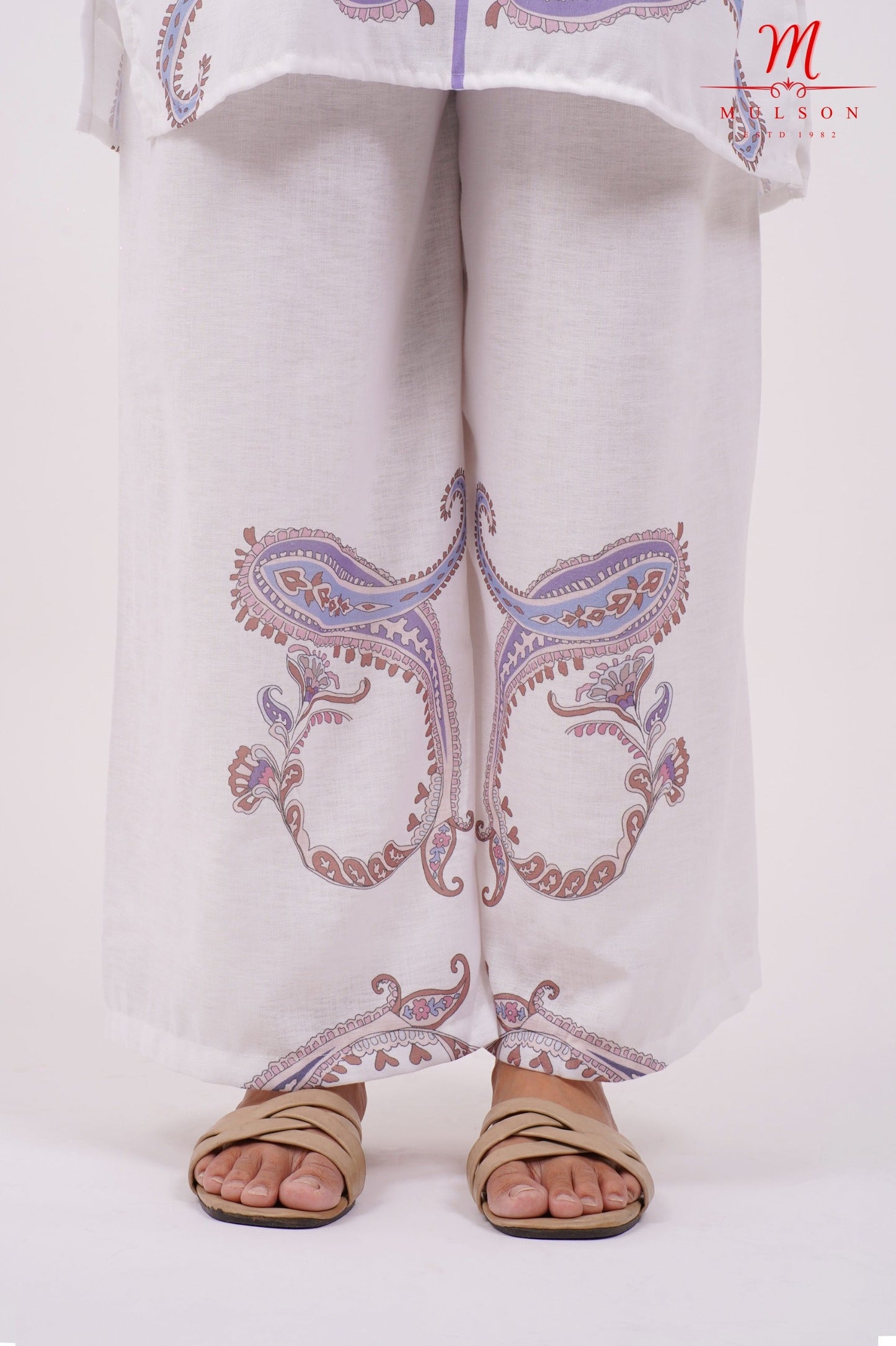 Co-ord Set Mulson Lavender Paisley Cotton-Linen