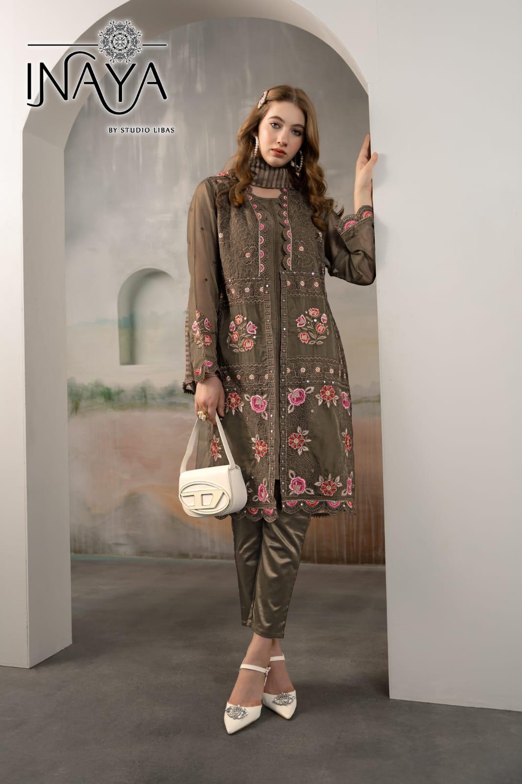 Cotton suit Burgundy Floral Embroidered Kurta Set - Mulson