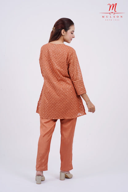 Coord set for women Mulson Orange Set