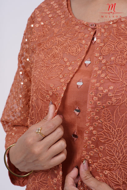 Coord set for women Mulson Orange Set