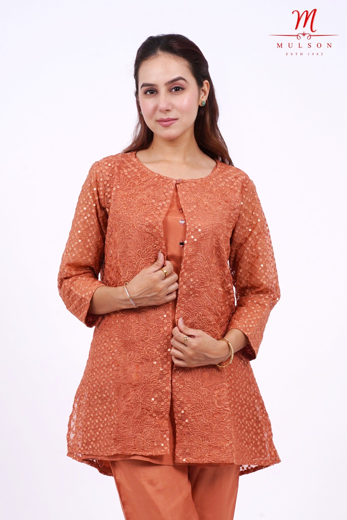 Coord set for women Mulson Orange Set