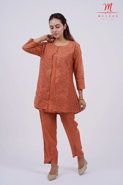 Coord set for women Mulson Orange Set