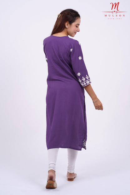 Mulson cotton chikankari suit set Floral Embroidered Kurta for Women