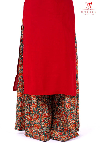 Pure Cotton kurta palazzo set with Dupatta