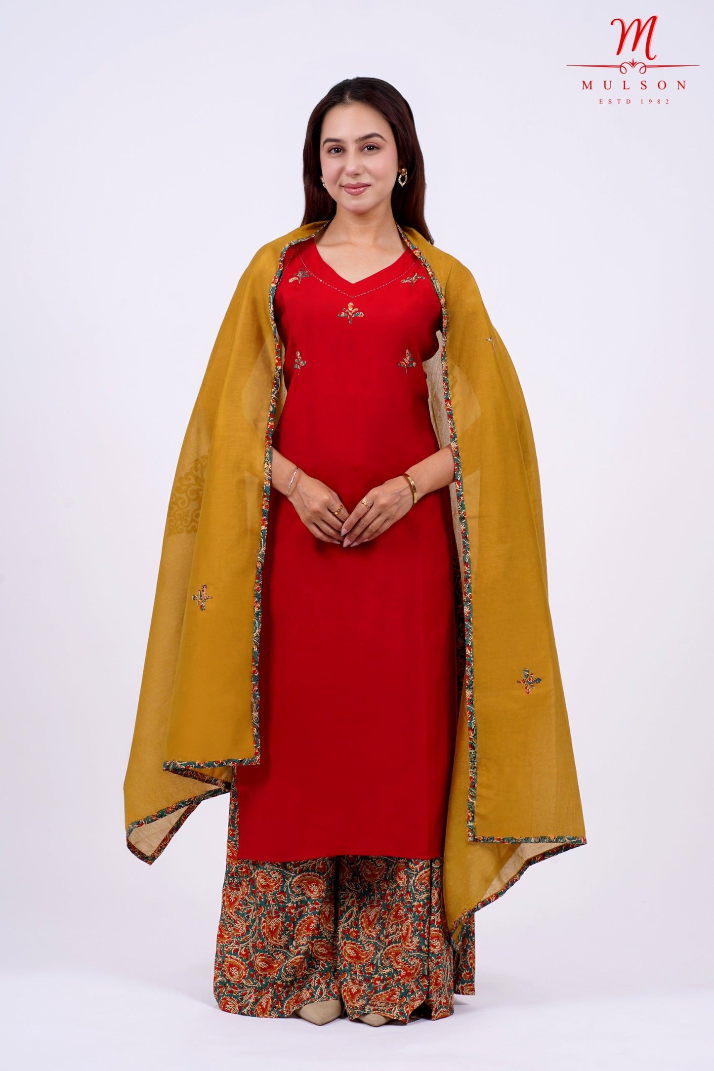Pure Cotton kurta palazzo set with Dupatta