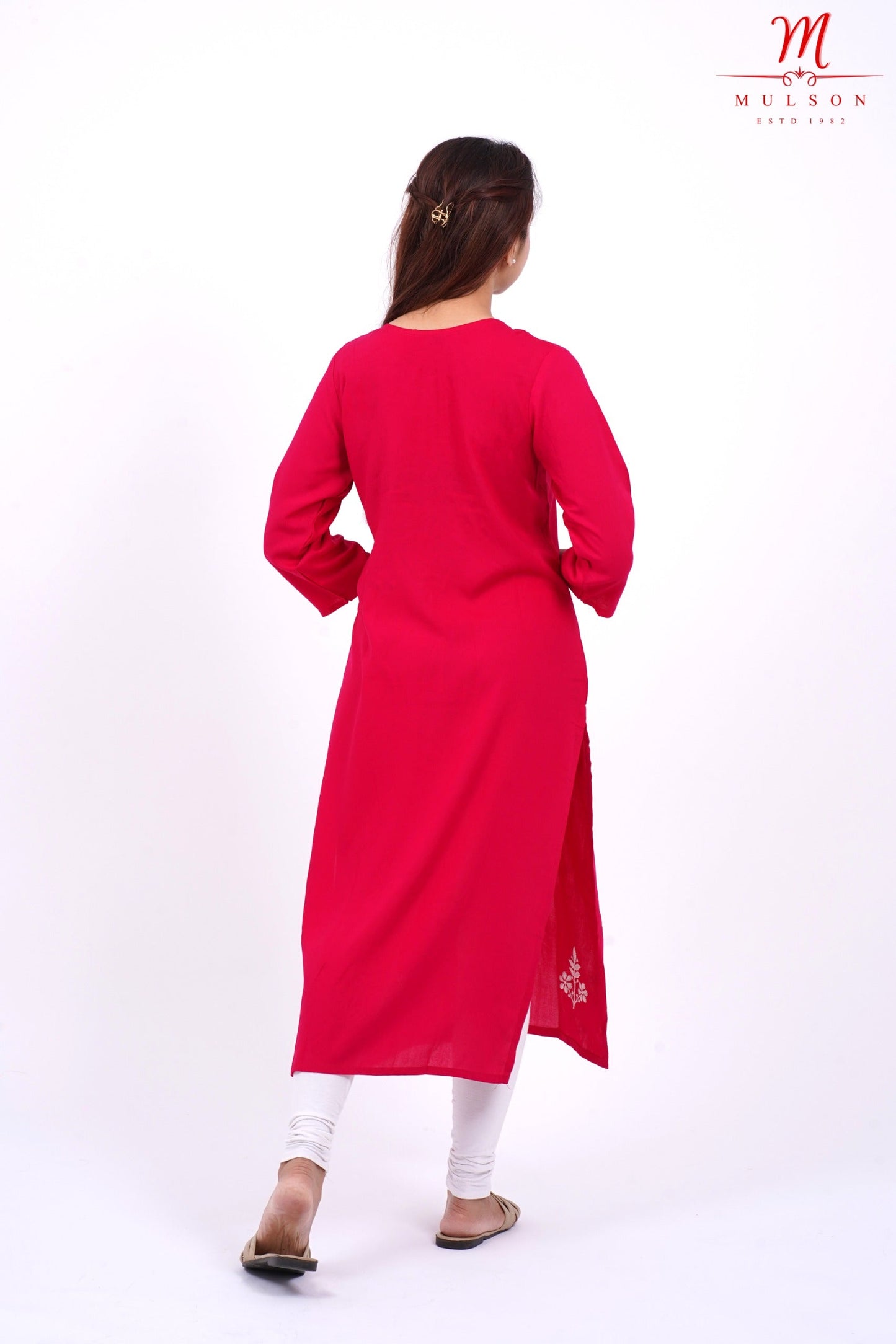 Mulson cotton chikankari suit set Floral Embroidered Kurta for Women
