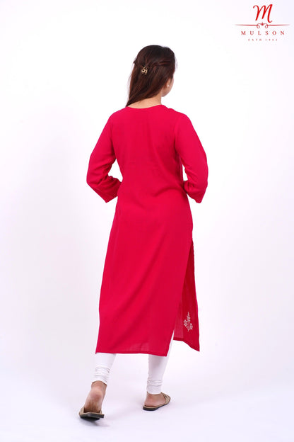 Mulson cotton chikankari suit set Floral Embroidered Kurta for Women